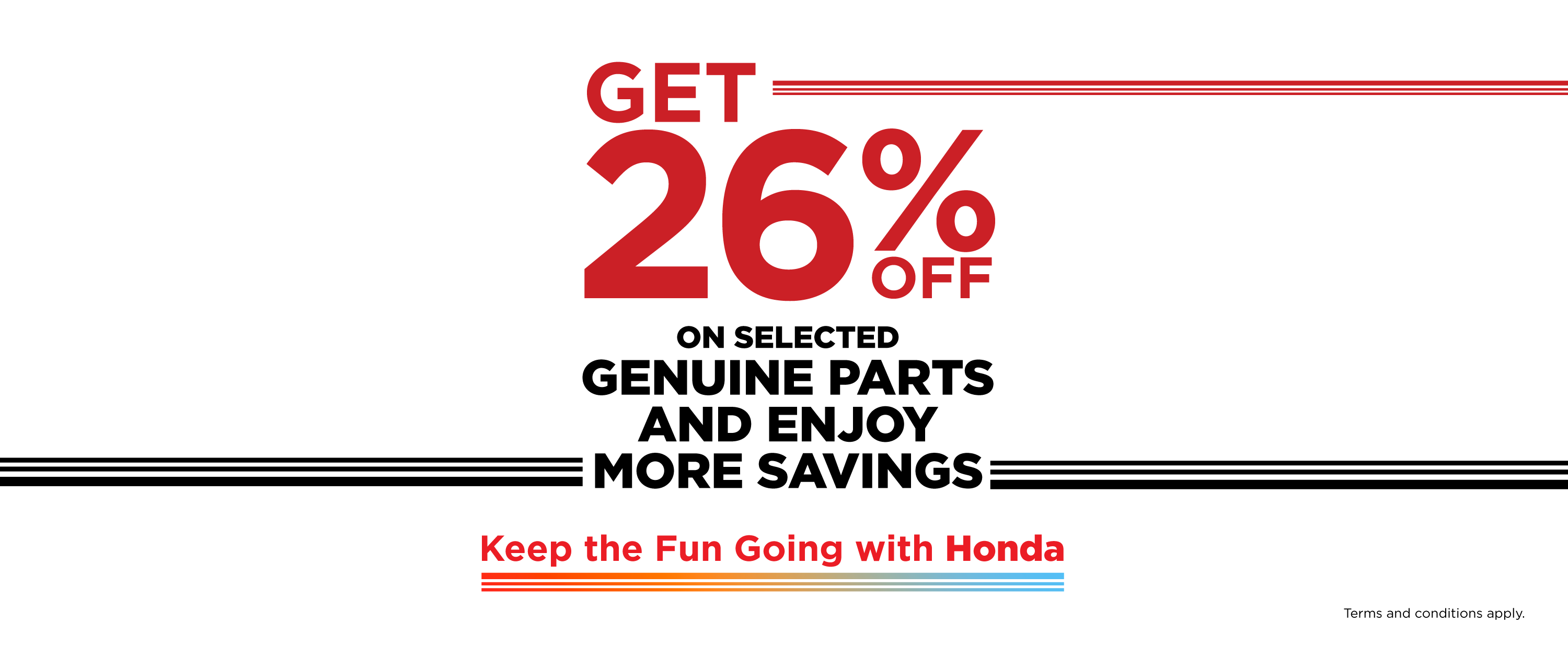 Honda promotion 5 banner