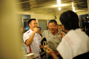 Team 1 members reacting happily when they were announced as the Grand Prize winner.