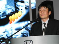 Mr. Atsushi Fujimoto delivering his speech.
