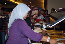 Honda Malaysia associates and families enjoying the lunch served.